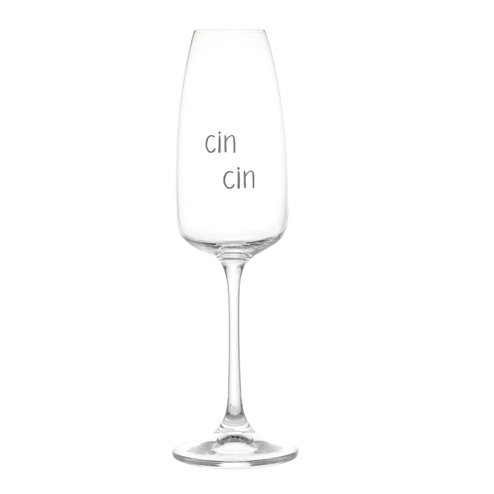 Set 2 calici flute "Cin Cin"