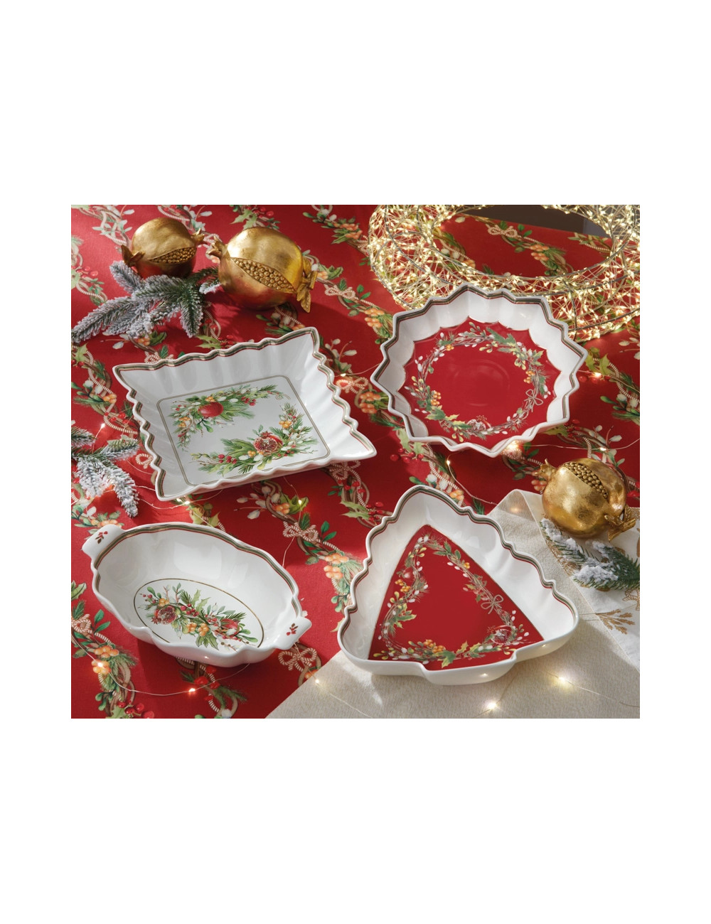Antipastiera a forma di albero Carol in ceramica 
