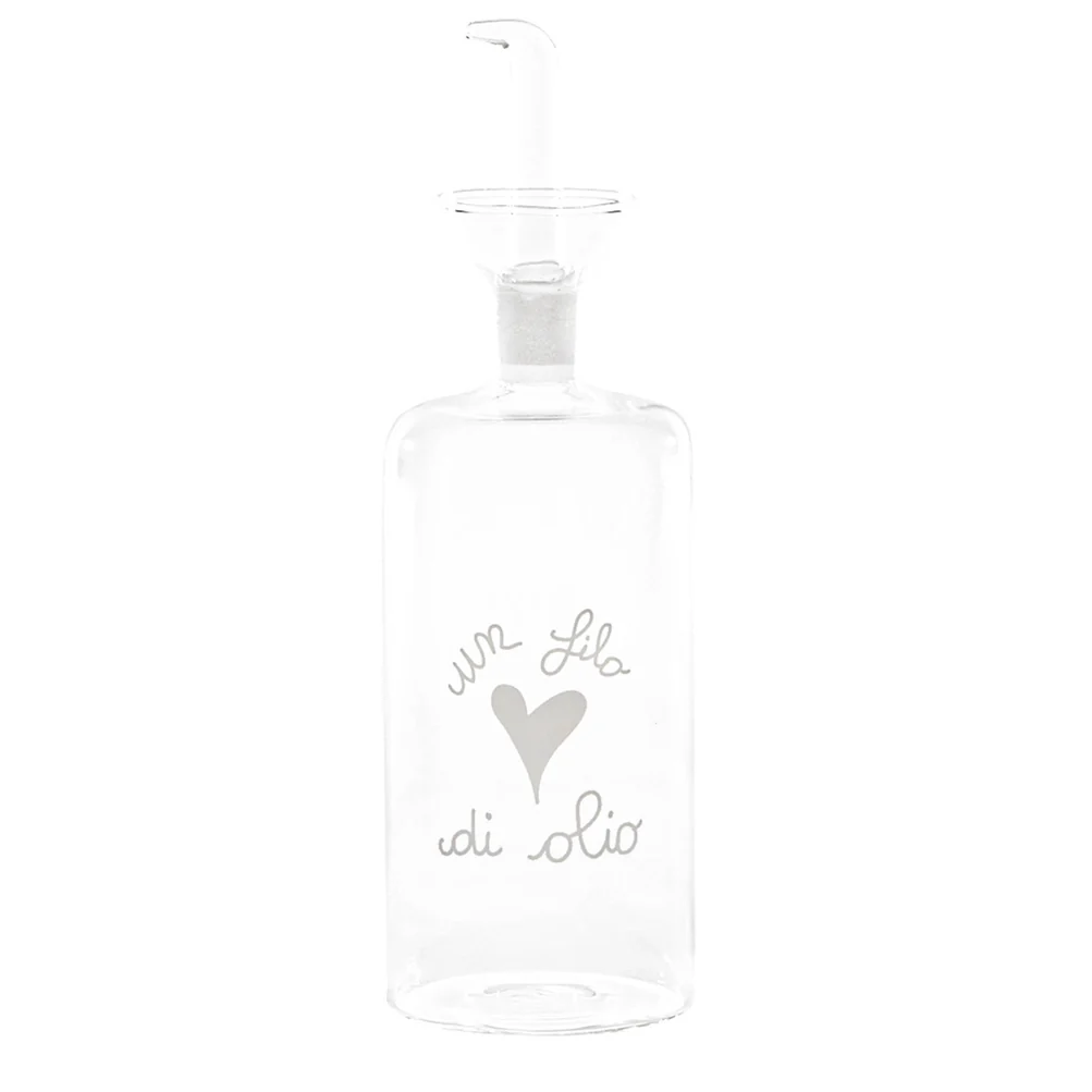 Oliera in vetro "Un filo di olio" 570ml 