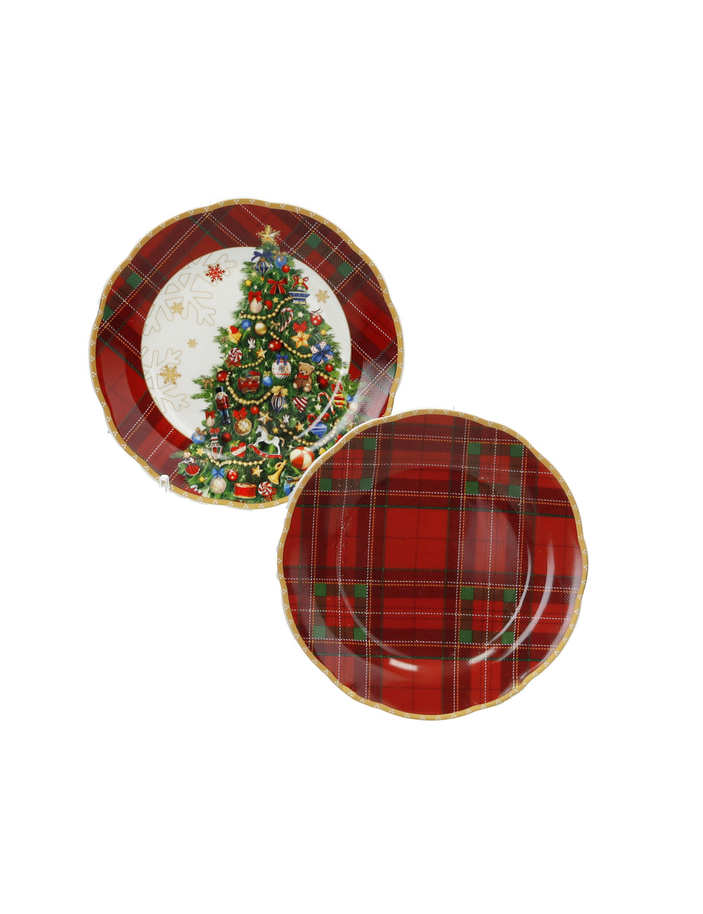 Set 2 piattini da dolce Christmas in ceramica 