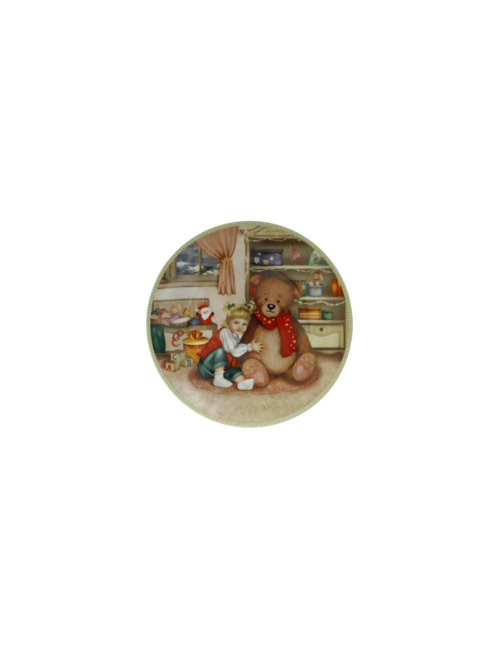 Piattino Cuccioli (bimba orsetto) in ceramica 