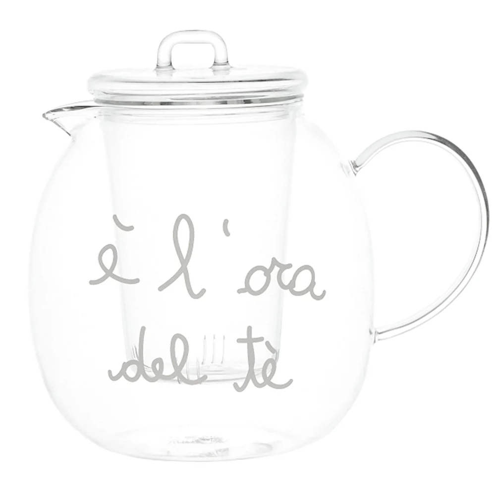 Teiera vetro "E' l'ora del tè" 1000ml