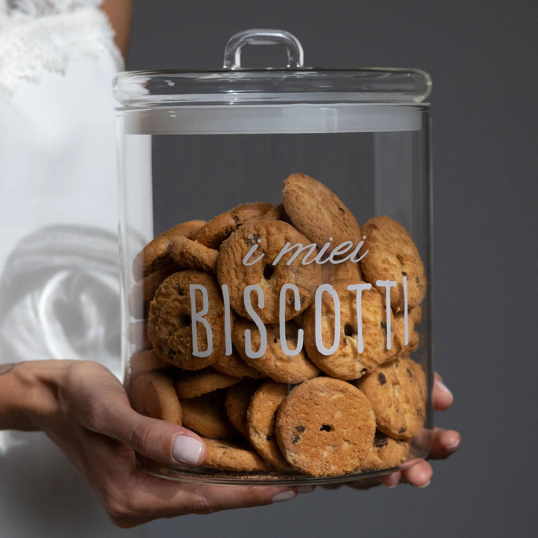Barattolo ermetico vetro "I miei biscotti"