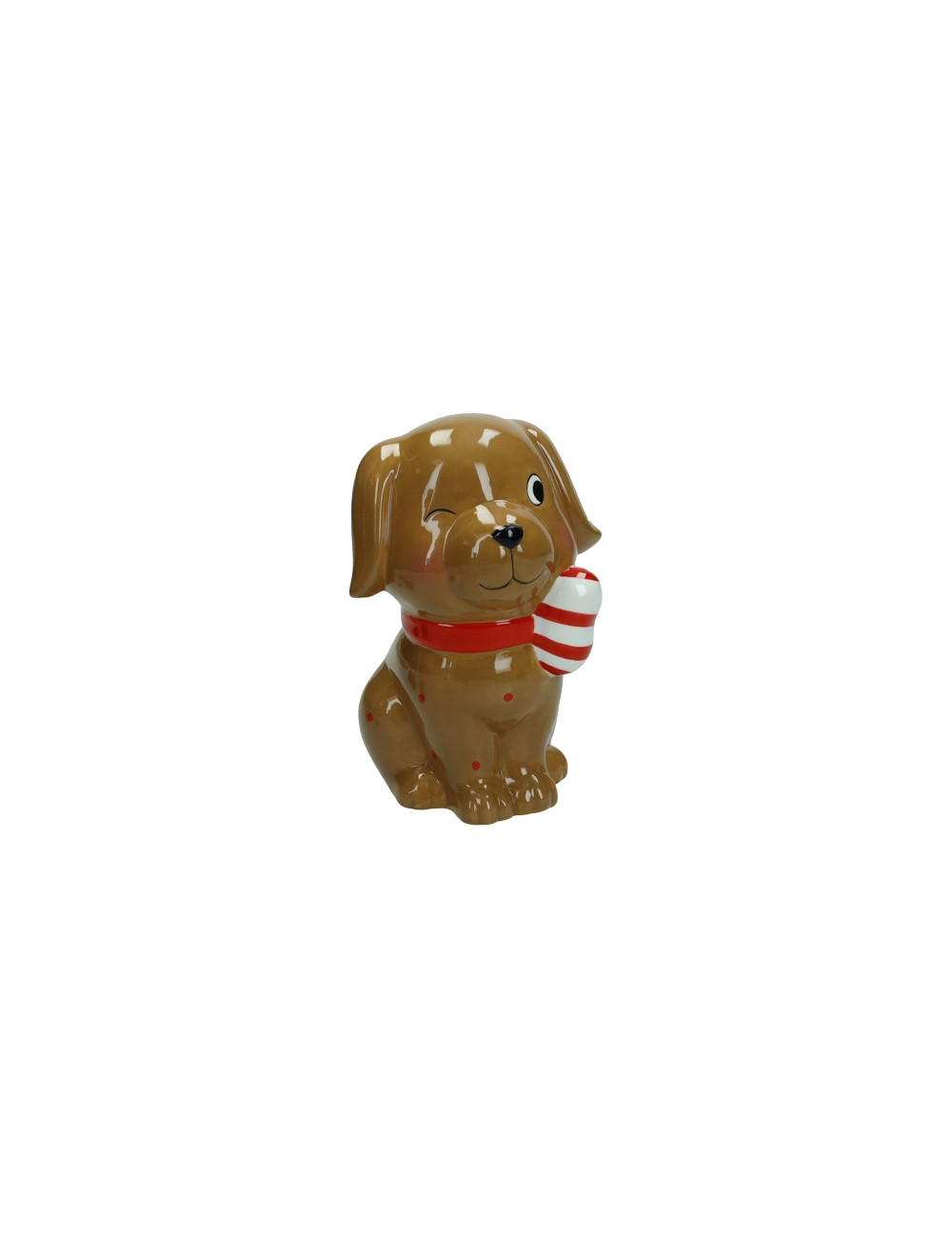 Salvadanaio cagnolino di Natale 