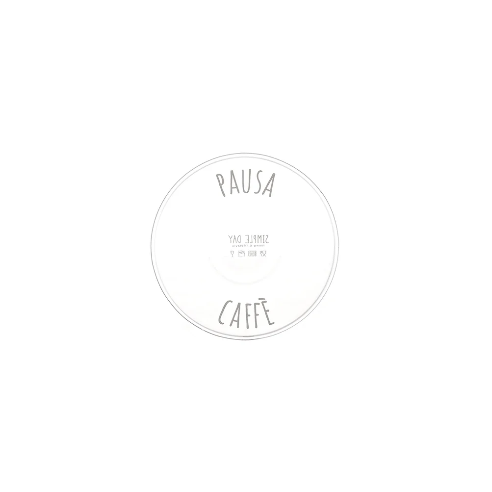 Set 2 tazzine vetro caffè con piattino "Pausa caffè cuore rosso"