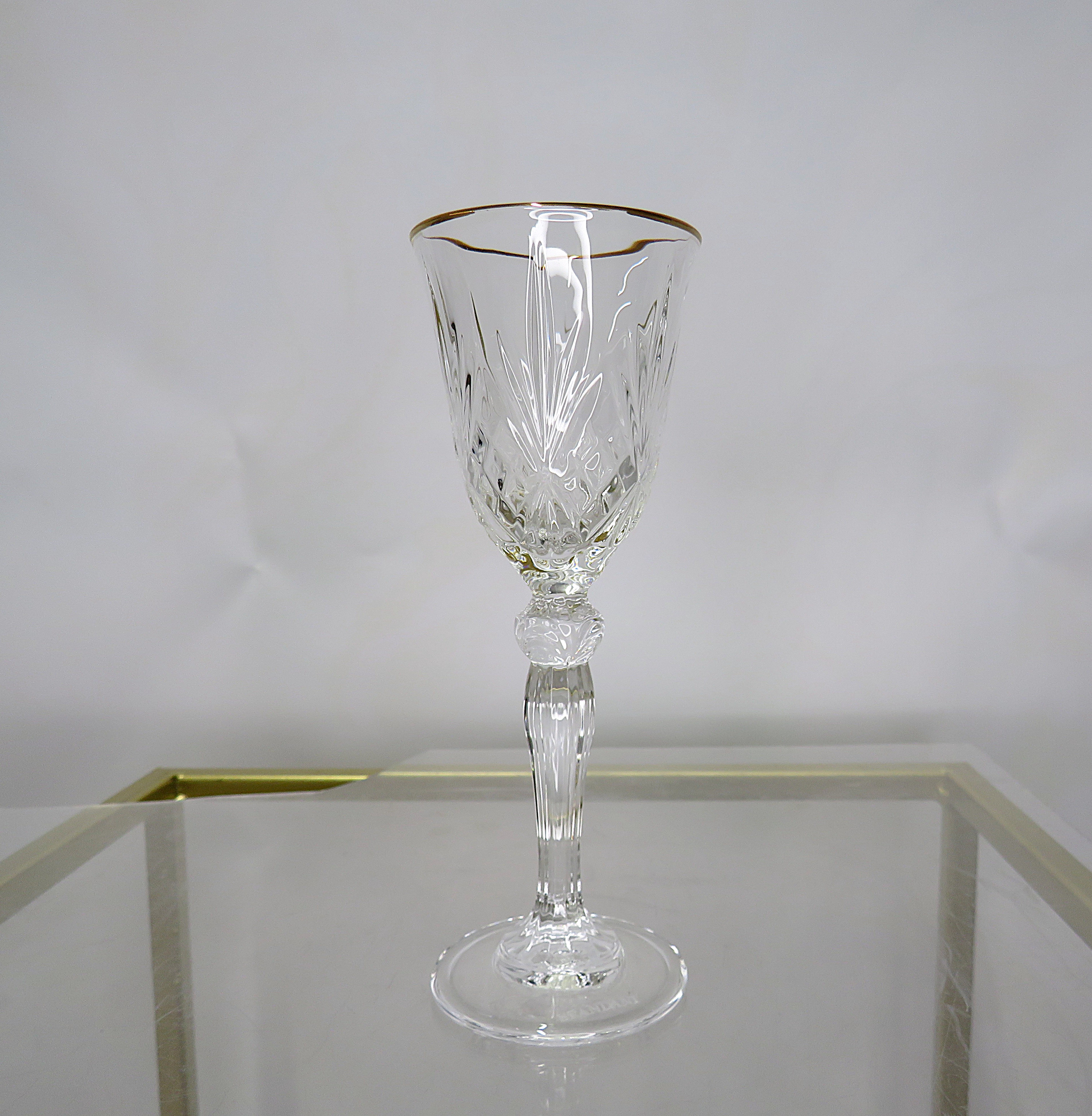 Set 6pz calici liquorini "Gold and Gold" Crystal Glass
