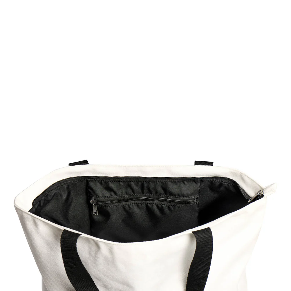 Borsa in canvas bianca "Devo fare la spesa"