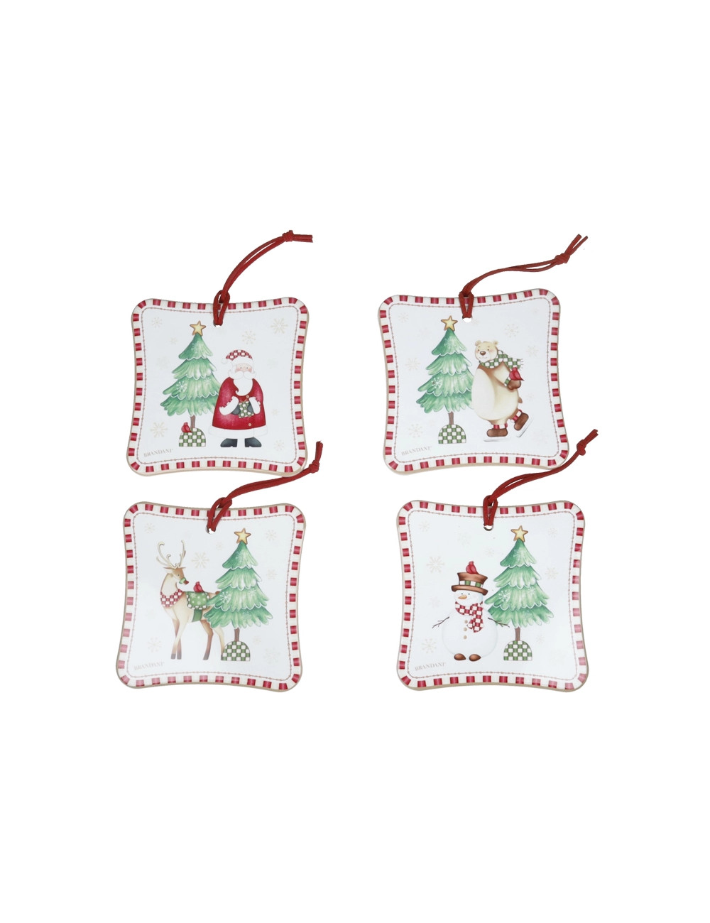 Set 4 sottobicchieri Racconti in ceramica