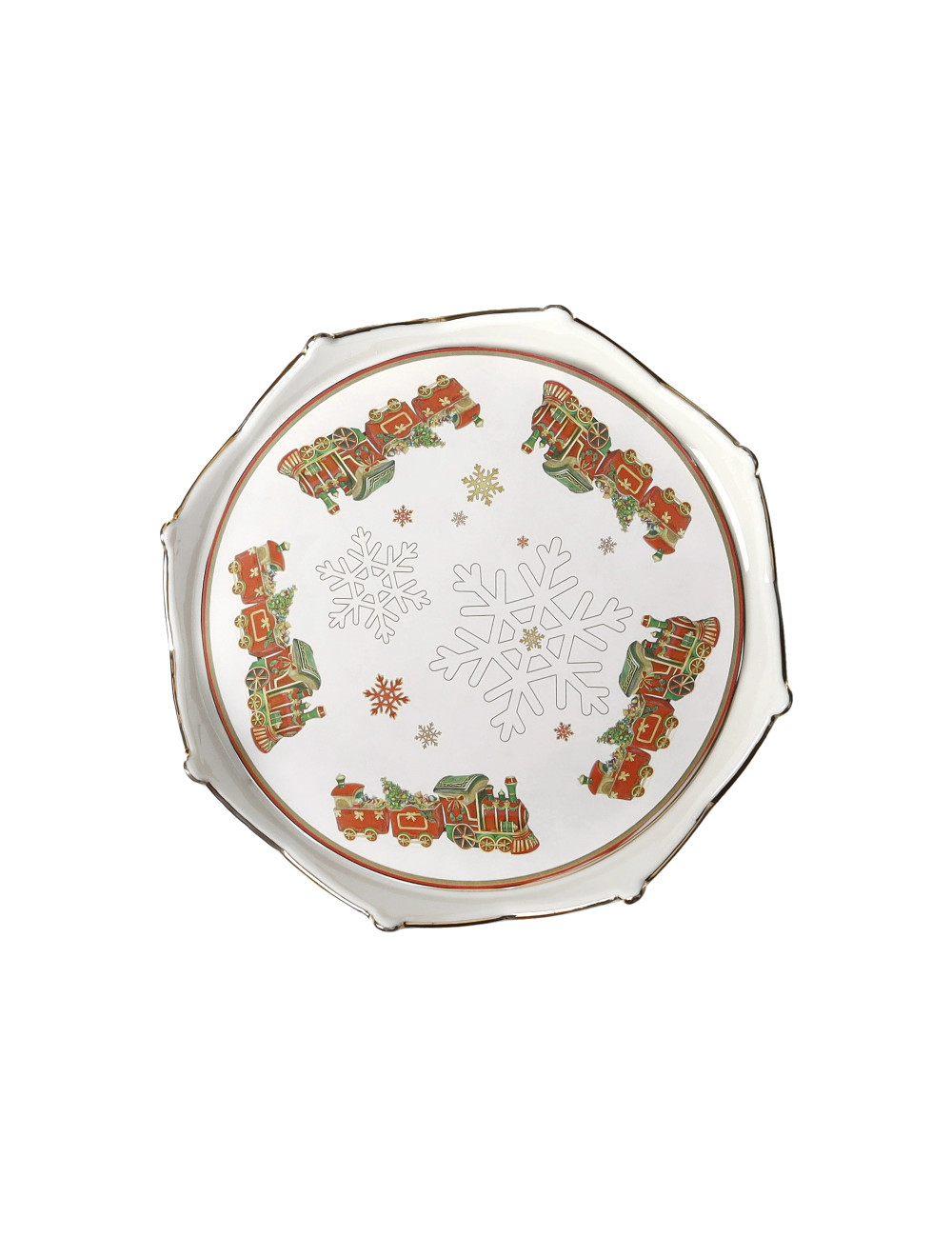 Vassoietto a forma di corona Christmas in ceramica 