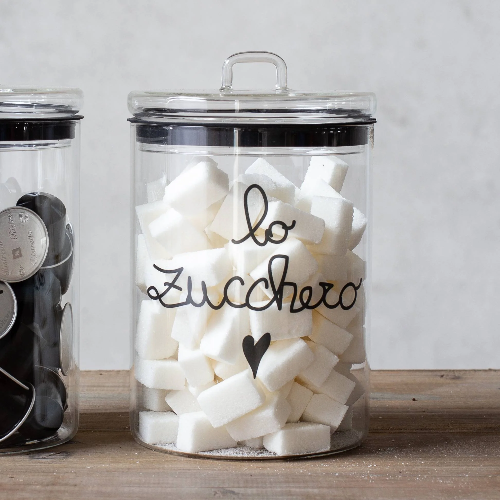 Barattolo vetro "Lo zucchero cuore"