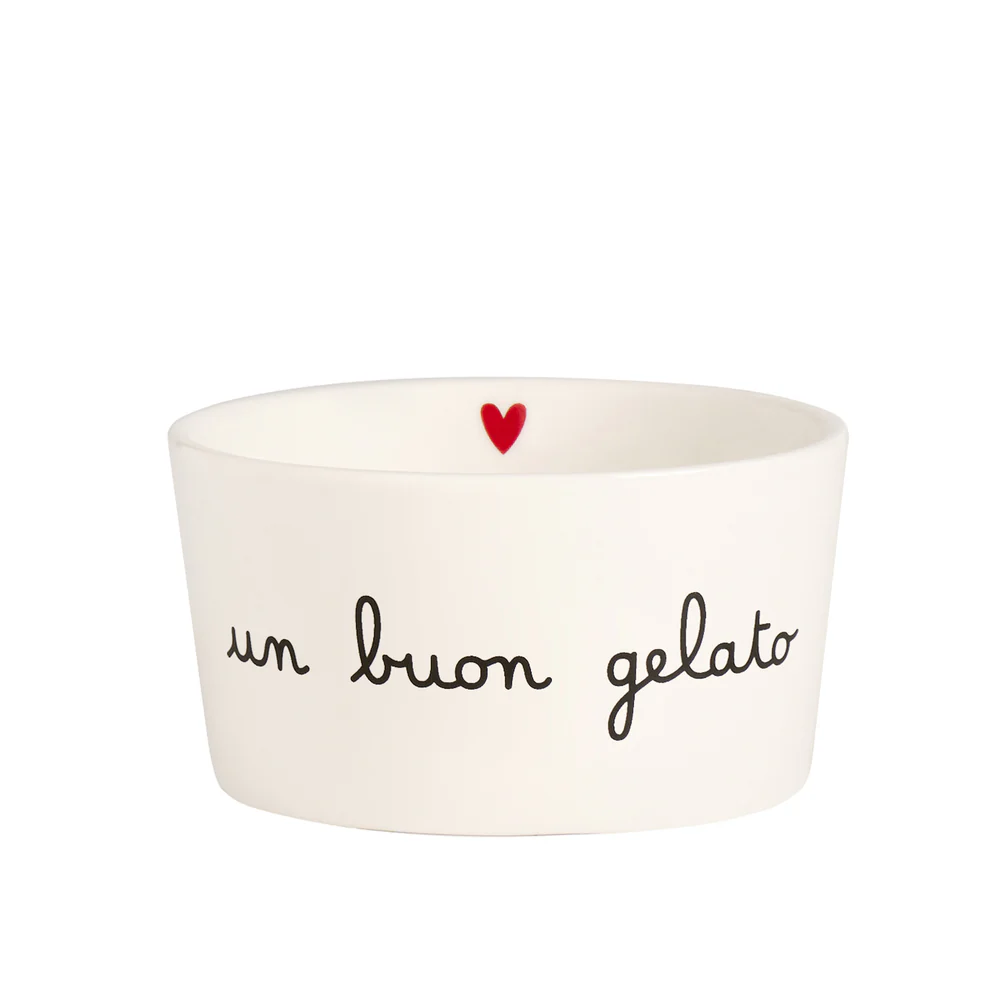 Set 2 coppette ceramica "Un buon gelato"