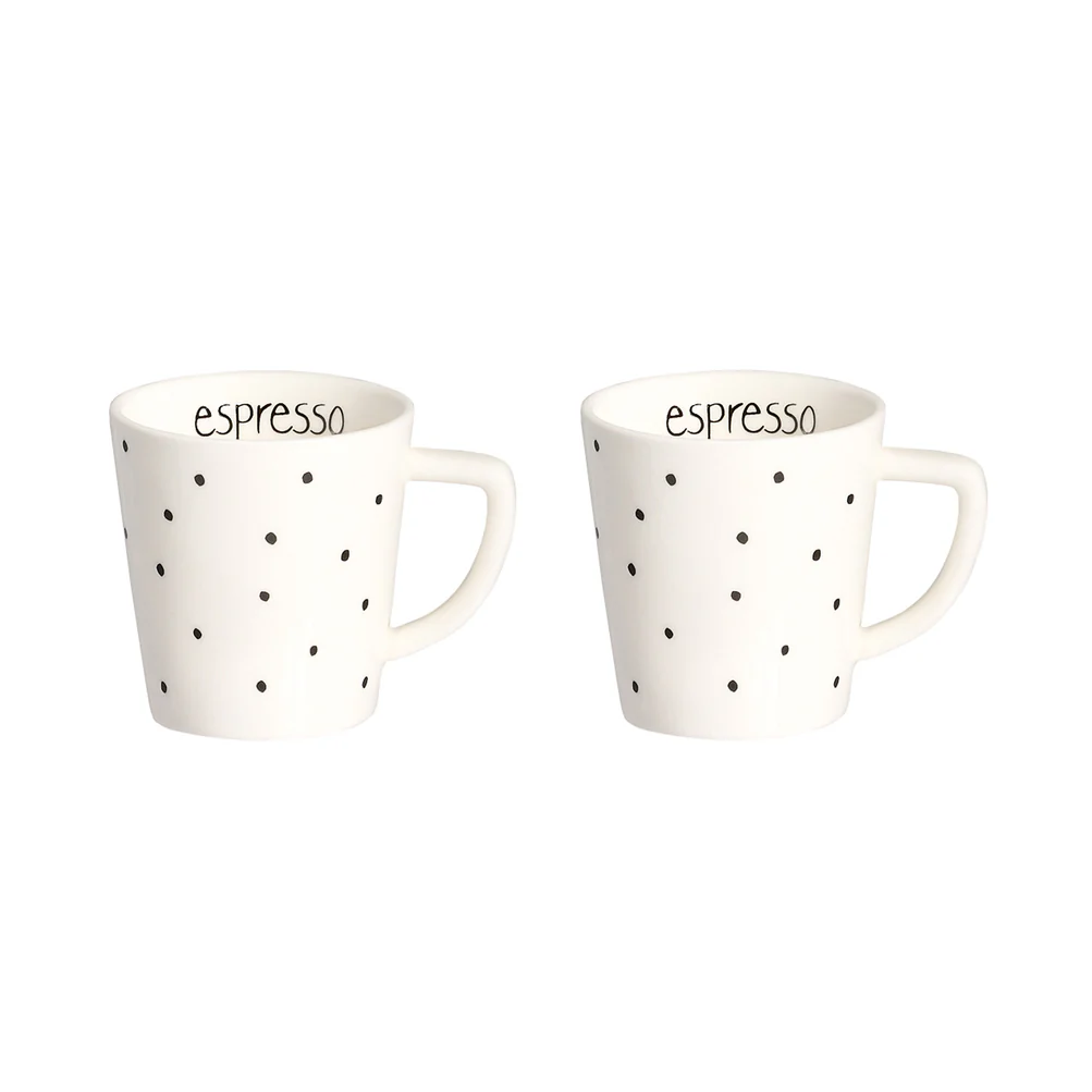 Set 2 tazzine ceramica "Espresso Pois" 