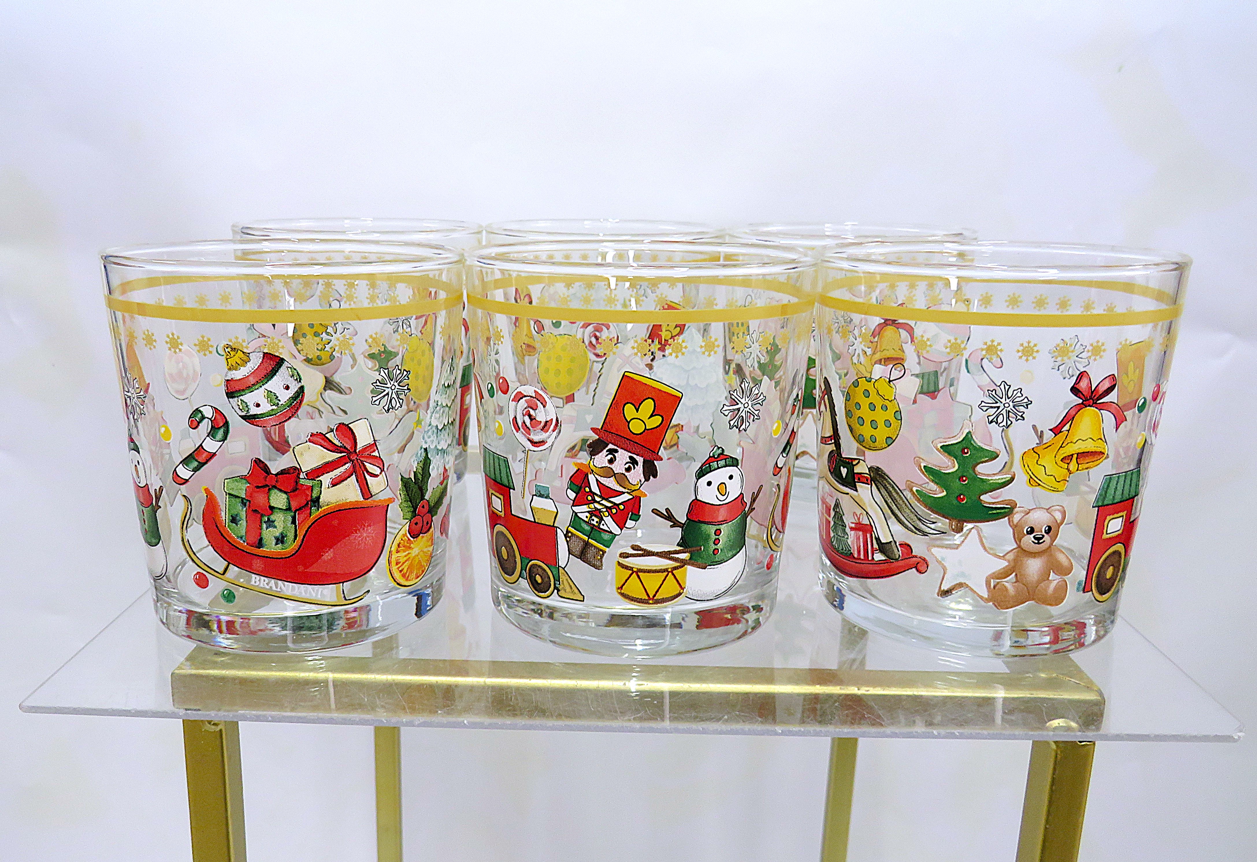 Set 6 bicchieri Chicchi e Balocchi in vetro