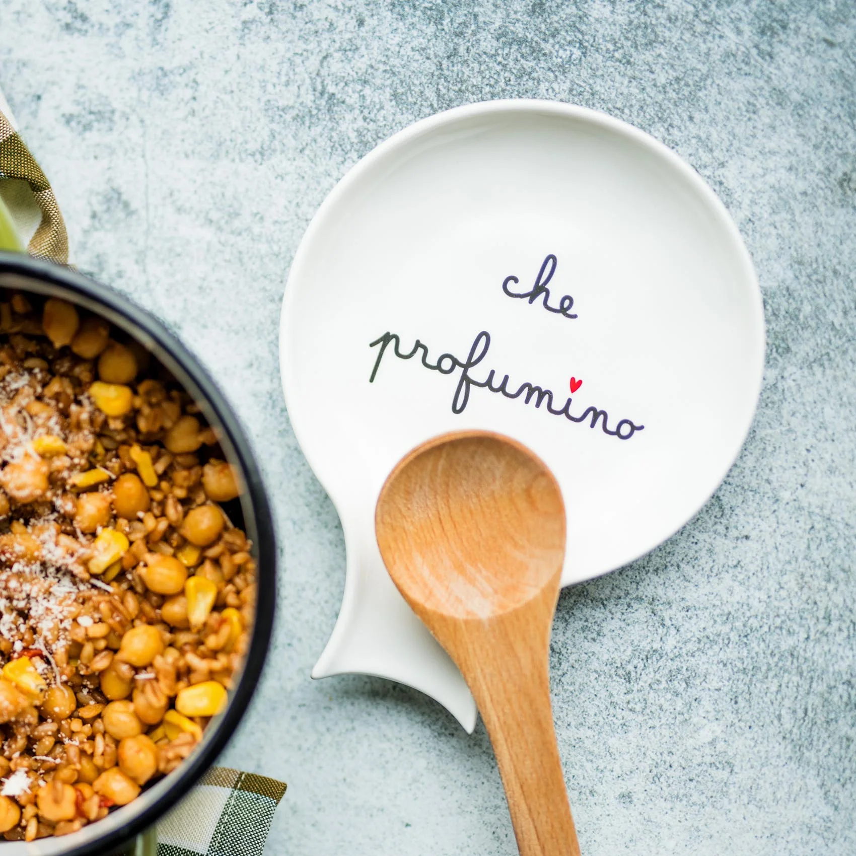 Poggiamestolo ceramica "Che profumino"