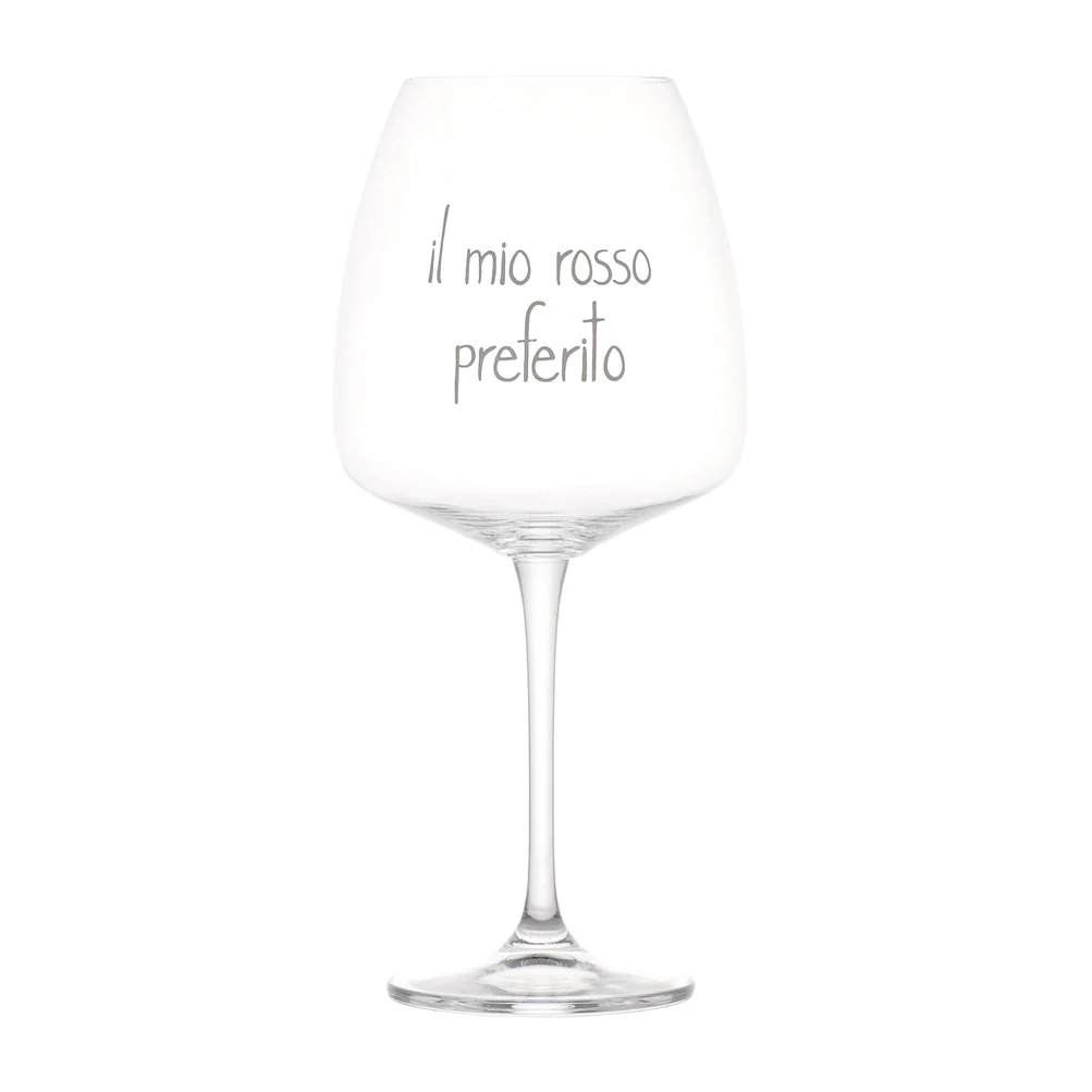 Set 2 calici di vino "Il mio rosso preferito"