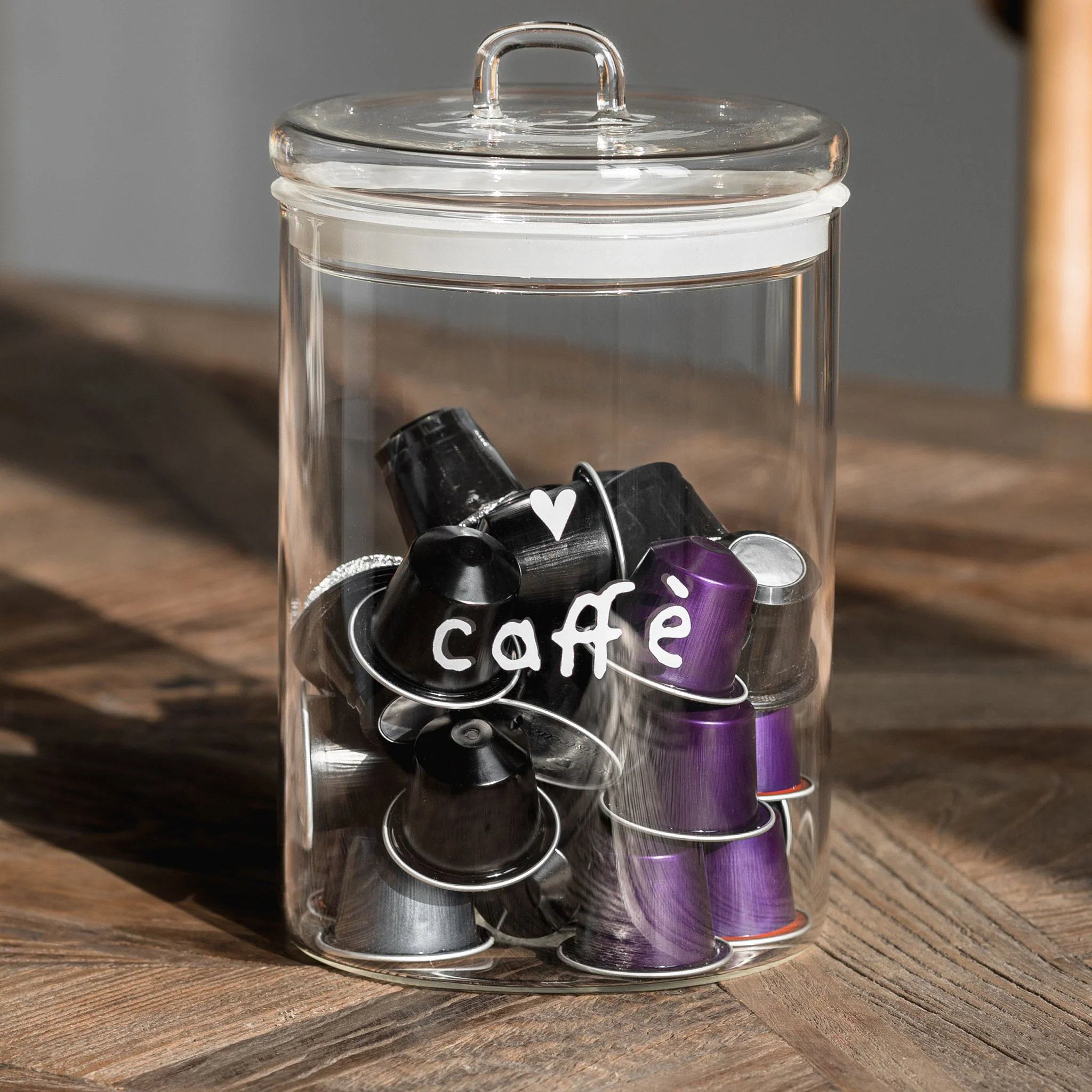 Barattolo vetro "Caffè con cuore" 