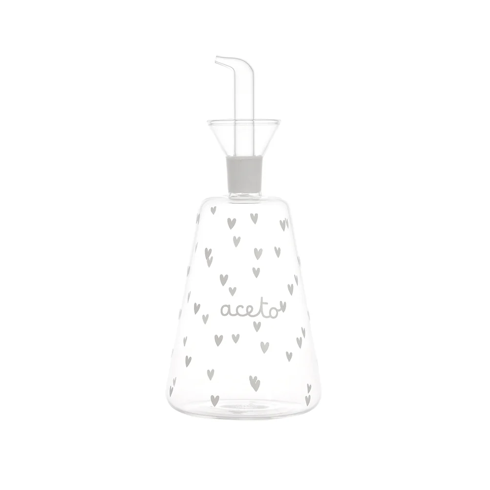 Bottiglia conica vetro "Aceto cuori" 500ml