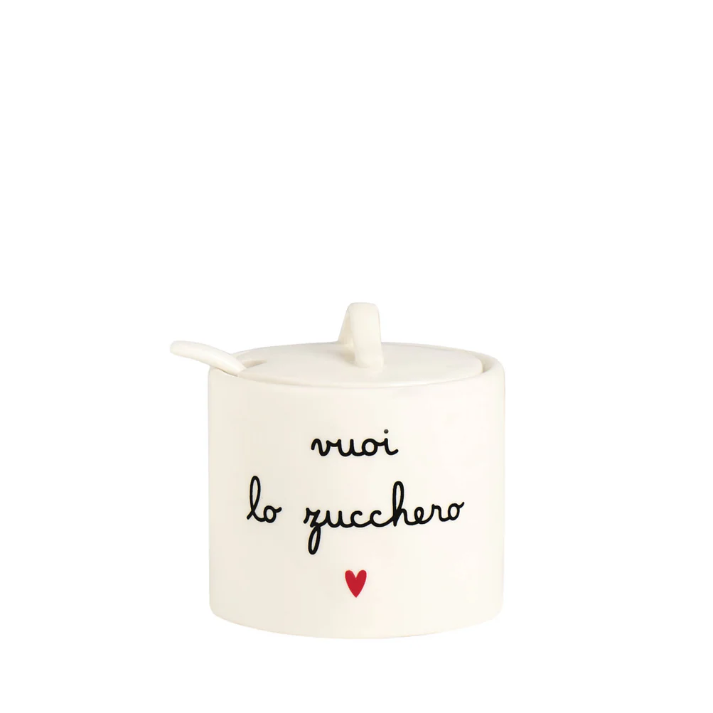 Zuccheriera ceramica "Vuoi lo zucchero"