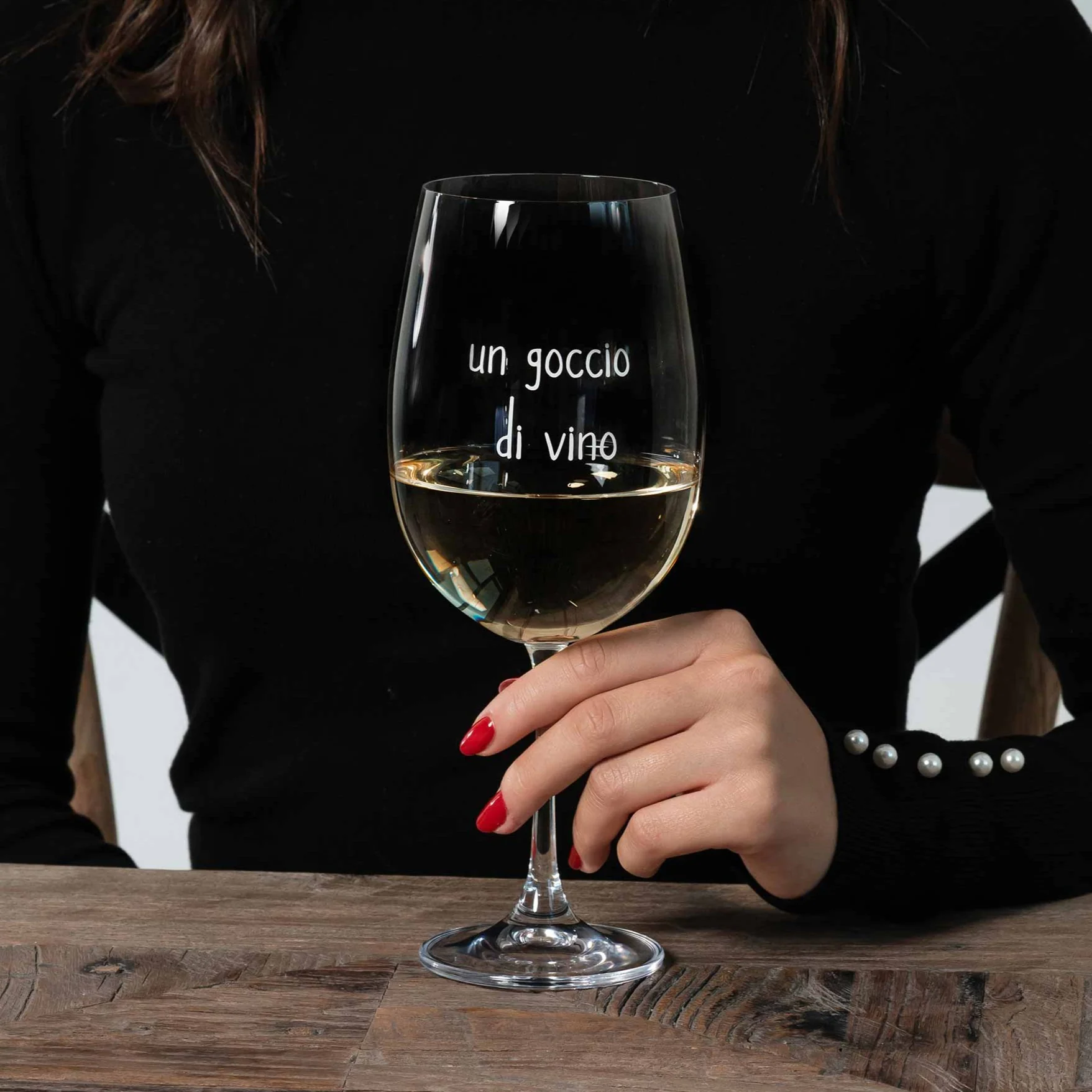 Set 2 calici vino "Un goccio di vino" 64cl