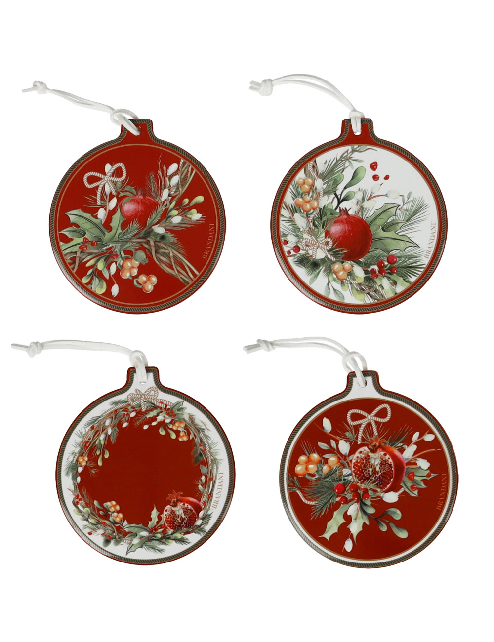 Set 4 sottobicchieri in ceramica 