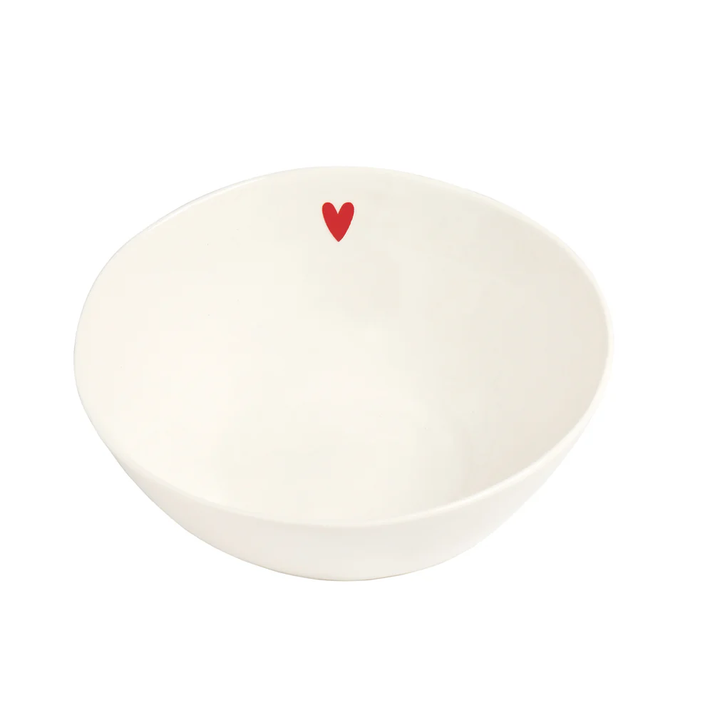 Insalatiera ceramica "cuore rosso" 