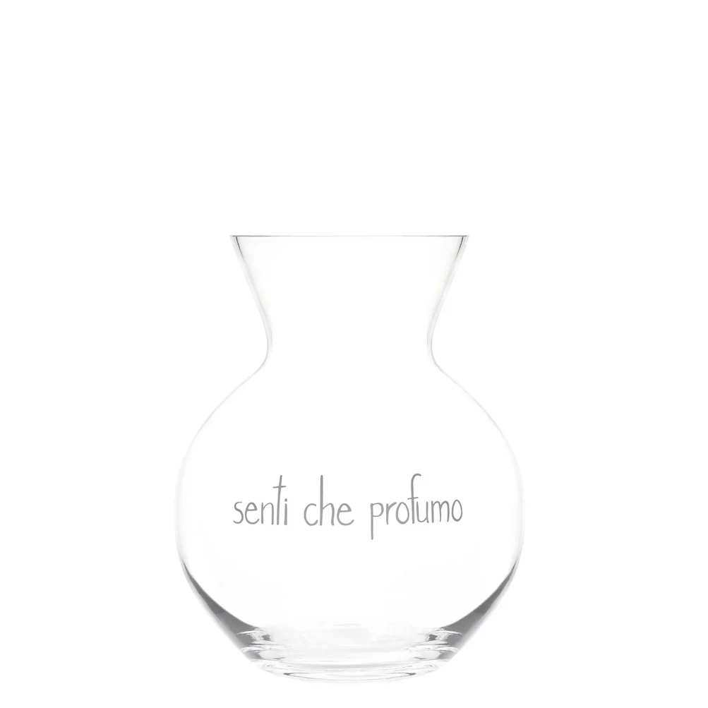 Vaso porta fiori vetro "Senti che profumo"