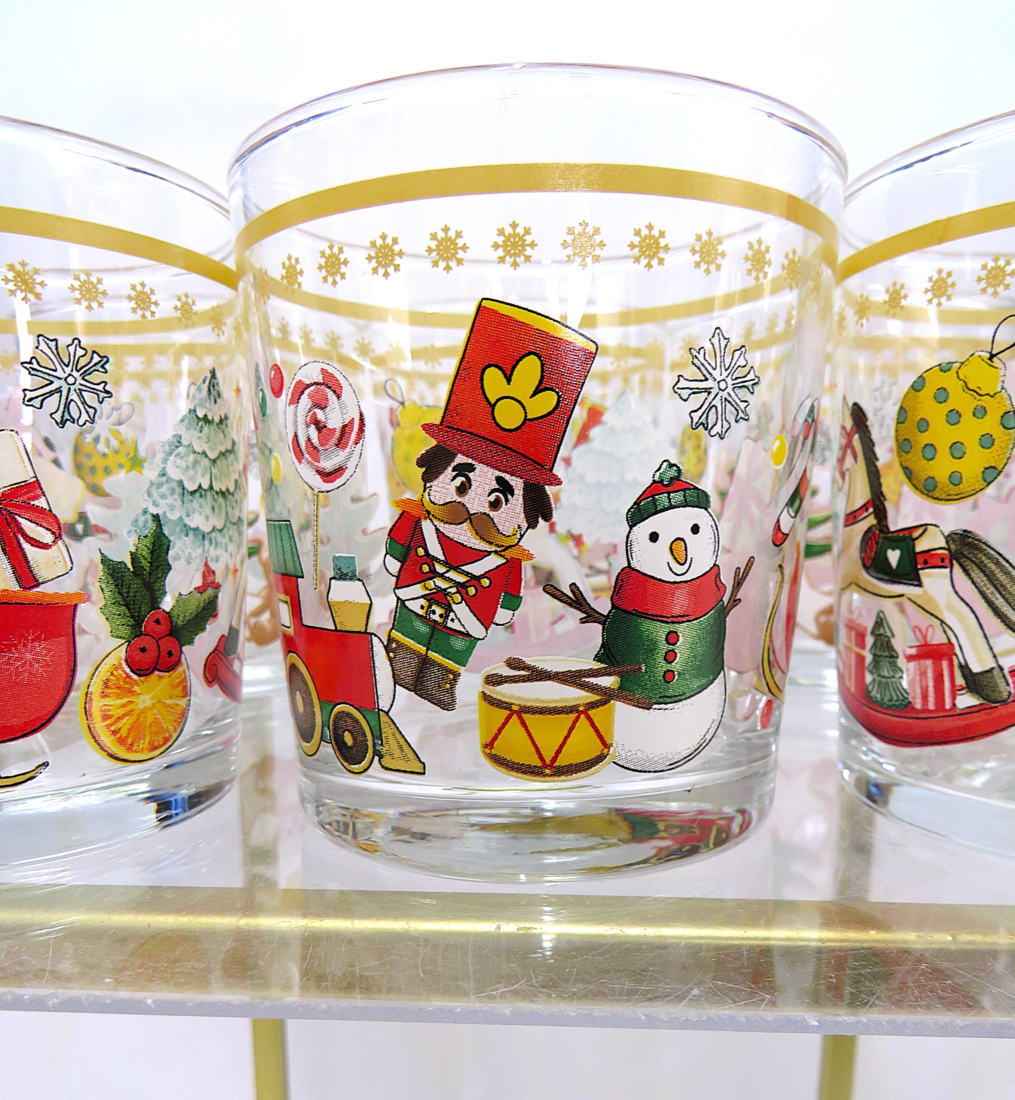 Set 6 bicchieri Chicchi e Balocchi in vetro 