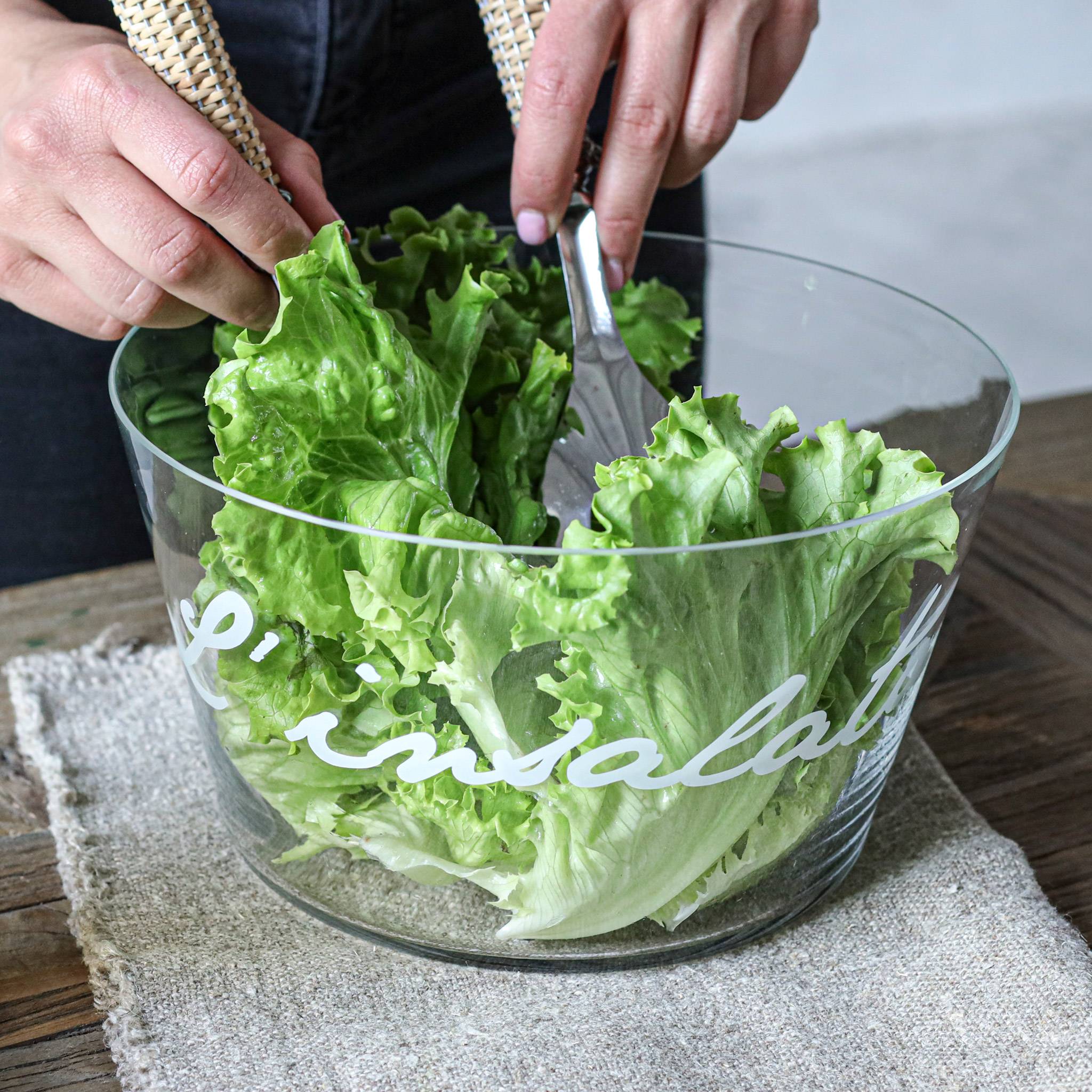 Insalatiera in vetro "L'insalata"