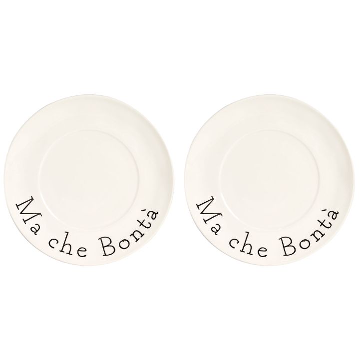 Set 2 piatti ceramica "Ma che bontà"