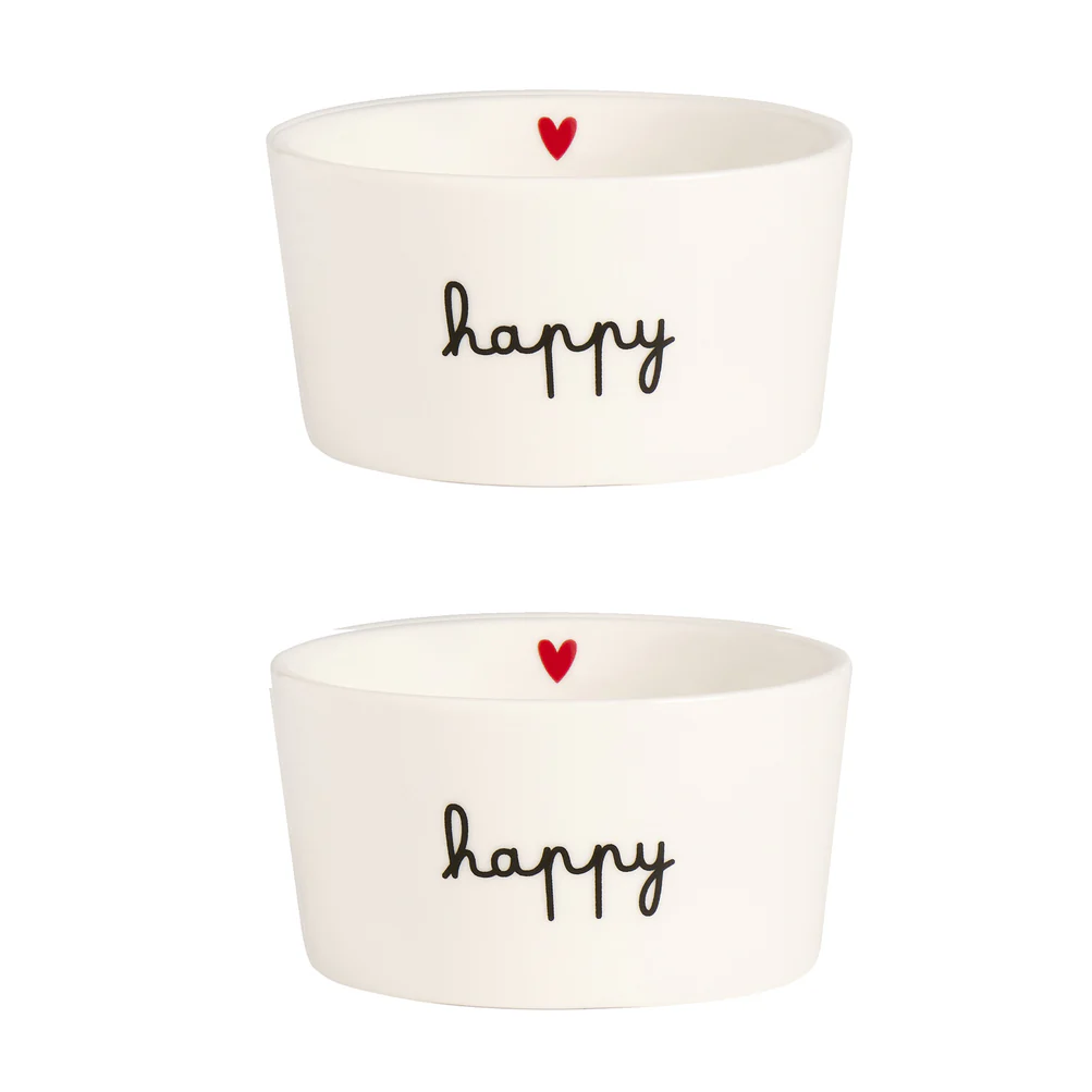 Set 2 coppette ceramica "Happy"
