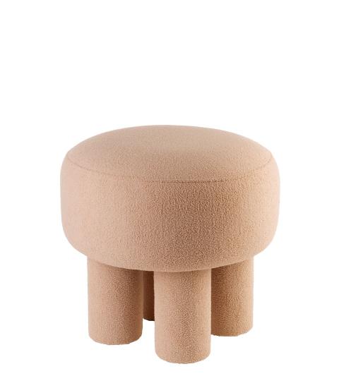 Pouf teddy rosa antico 