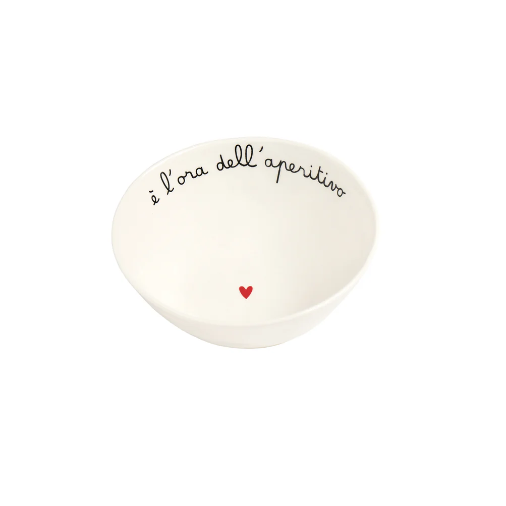Set 2 coppette in ceramica "E' l'ora dell'aperitivo"
