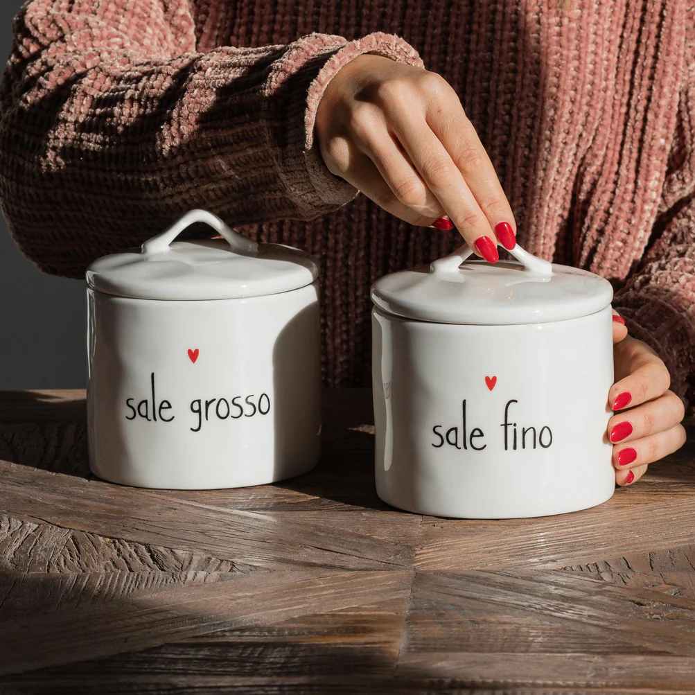 Barattolo ceramica "Sale fino cuore"