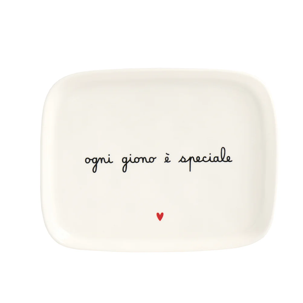 Piatto rettangolare ceramica "Ogni giorno è speciale"