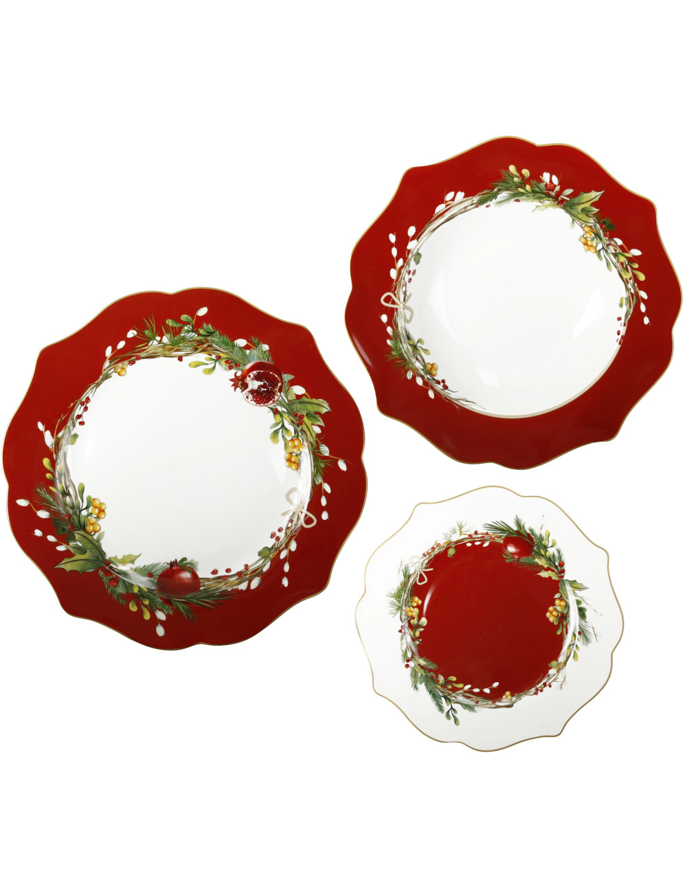 Tavola 18pz Carol in ceramica 