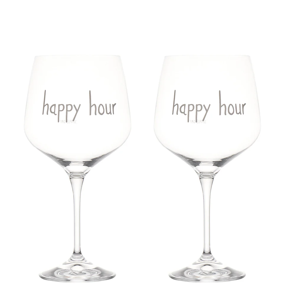 Set 2 calici cocktail "Happy Hour 