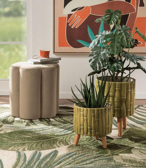 Cache-pot alto verede