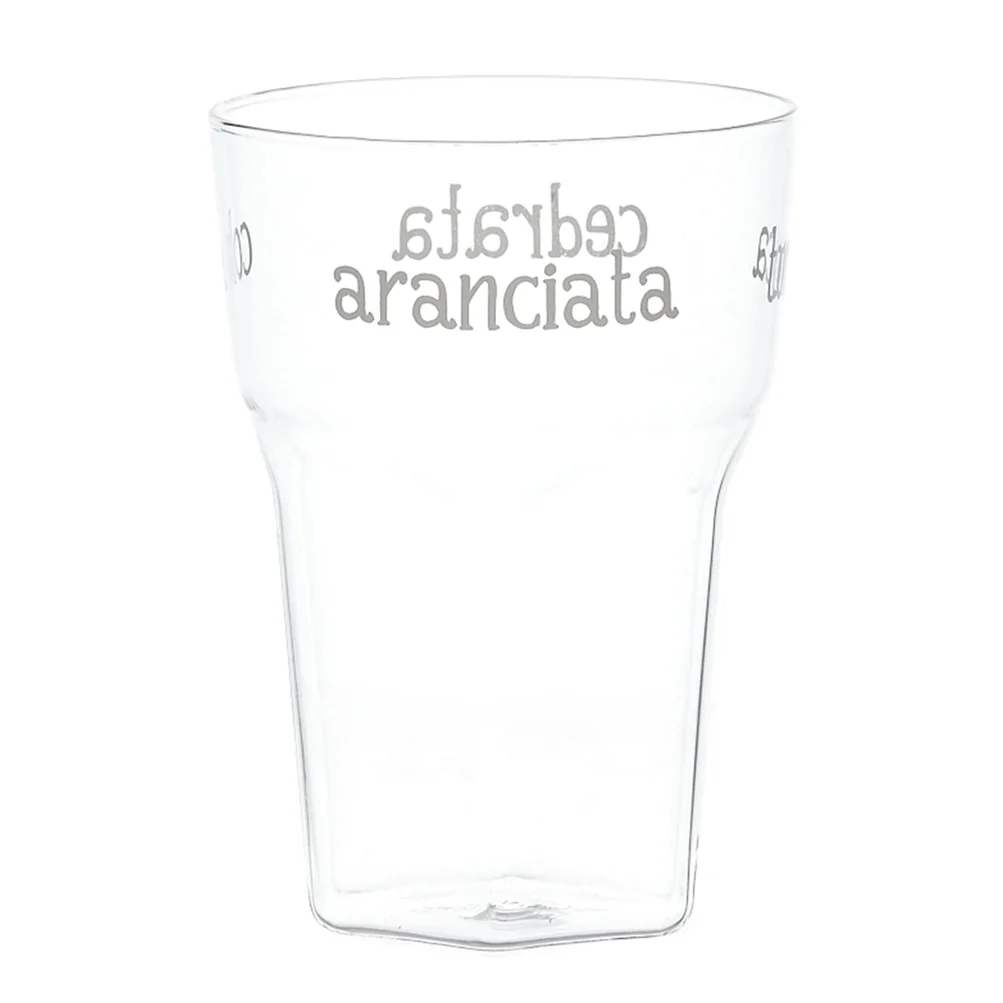 Set 2 bicchieri vetro "Cola-Tonica-Cedrata-Aranciata"