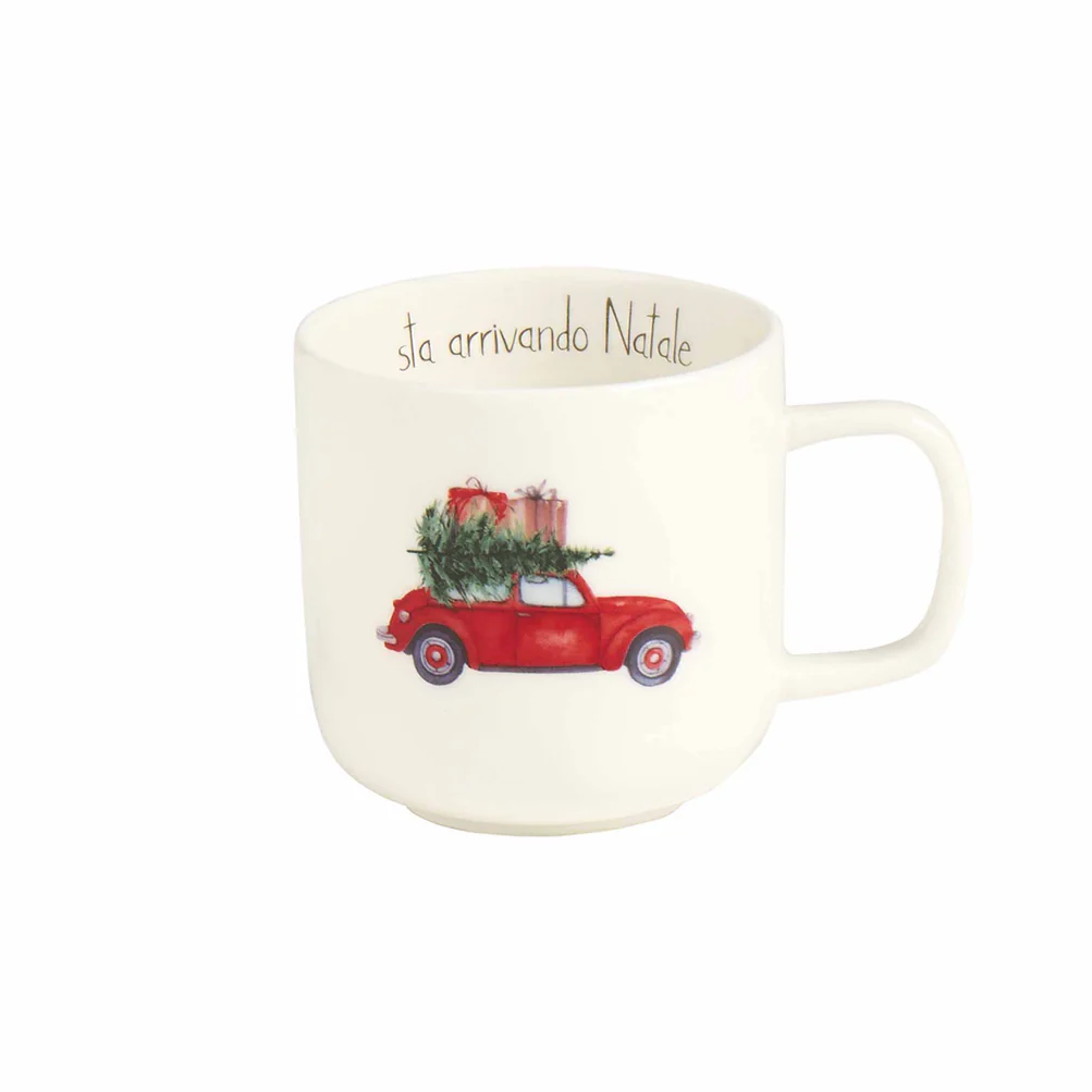 Mug bianca in ceramica "Sta arrivando Natale"