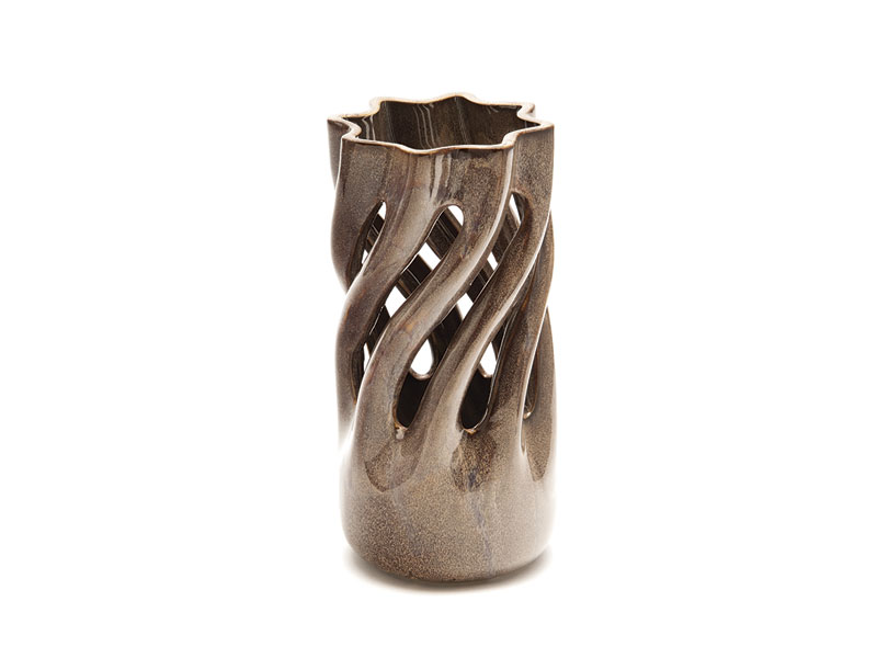 Vaso ceramica twist color mattone
