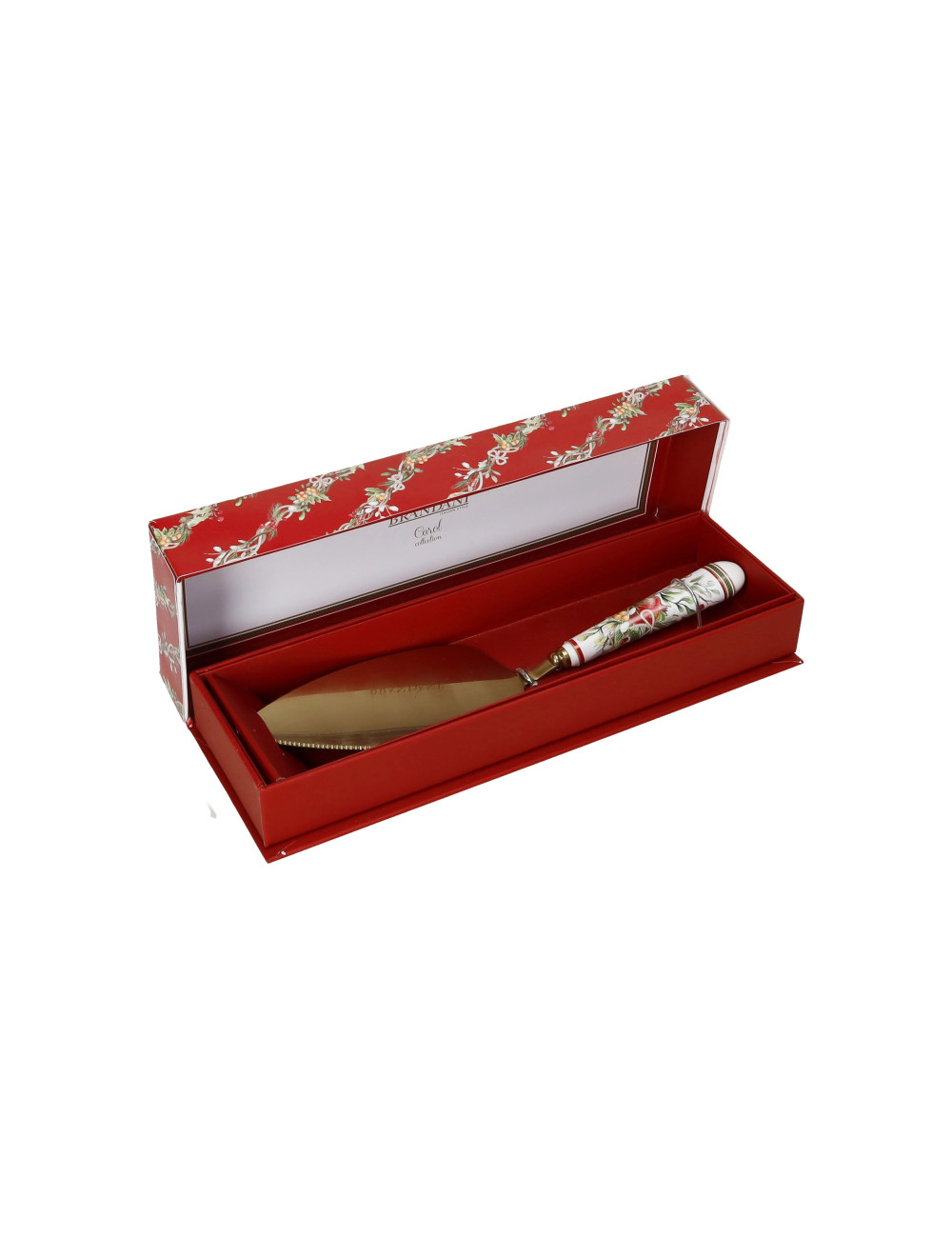 Pala per dolci Carol gold inox con manico in ceramica 