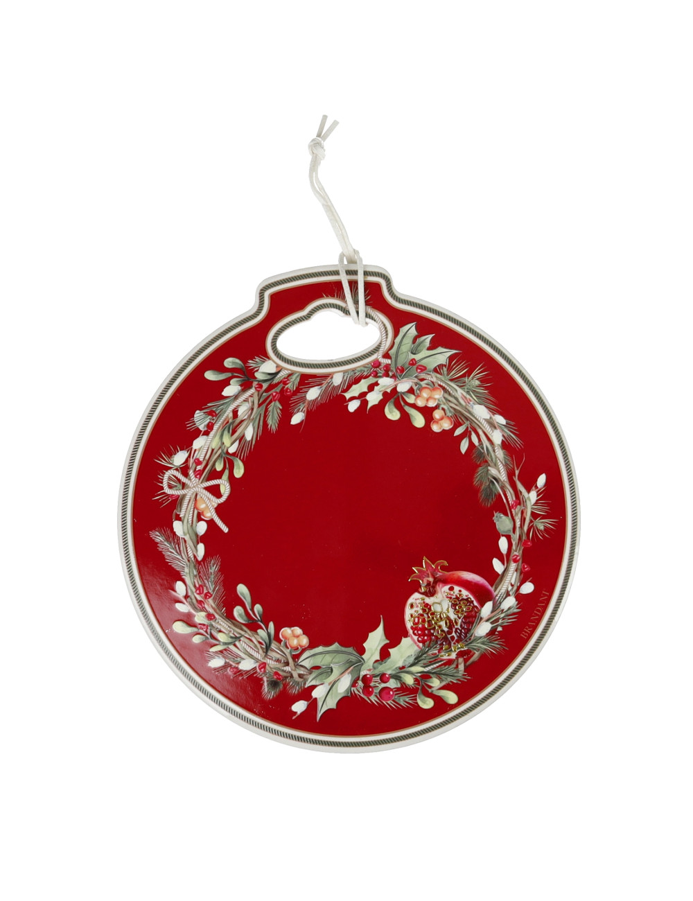 Sottopiatto Carol rosso in ceramica-sughero 