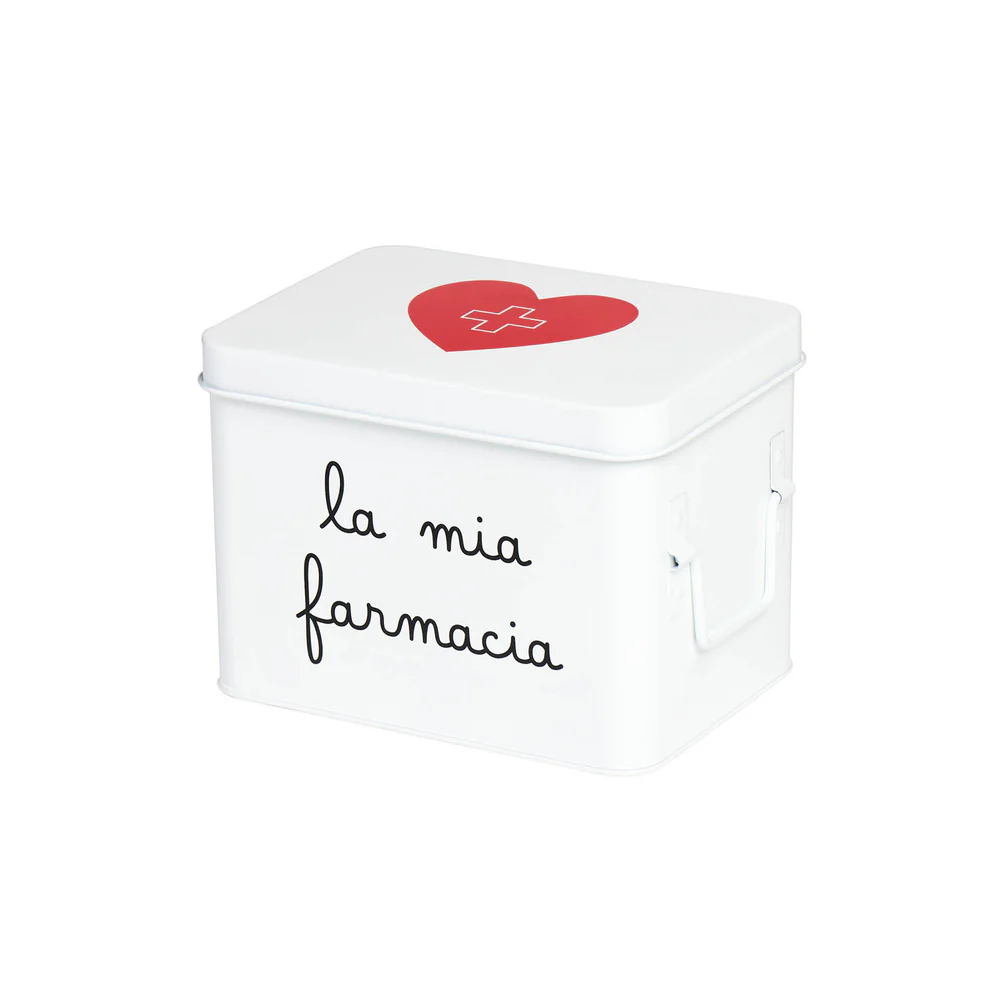 Scatola in acciaio verniciato "La mia farmacia" piccola