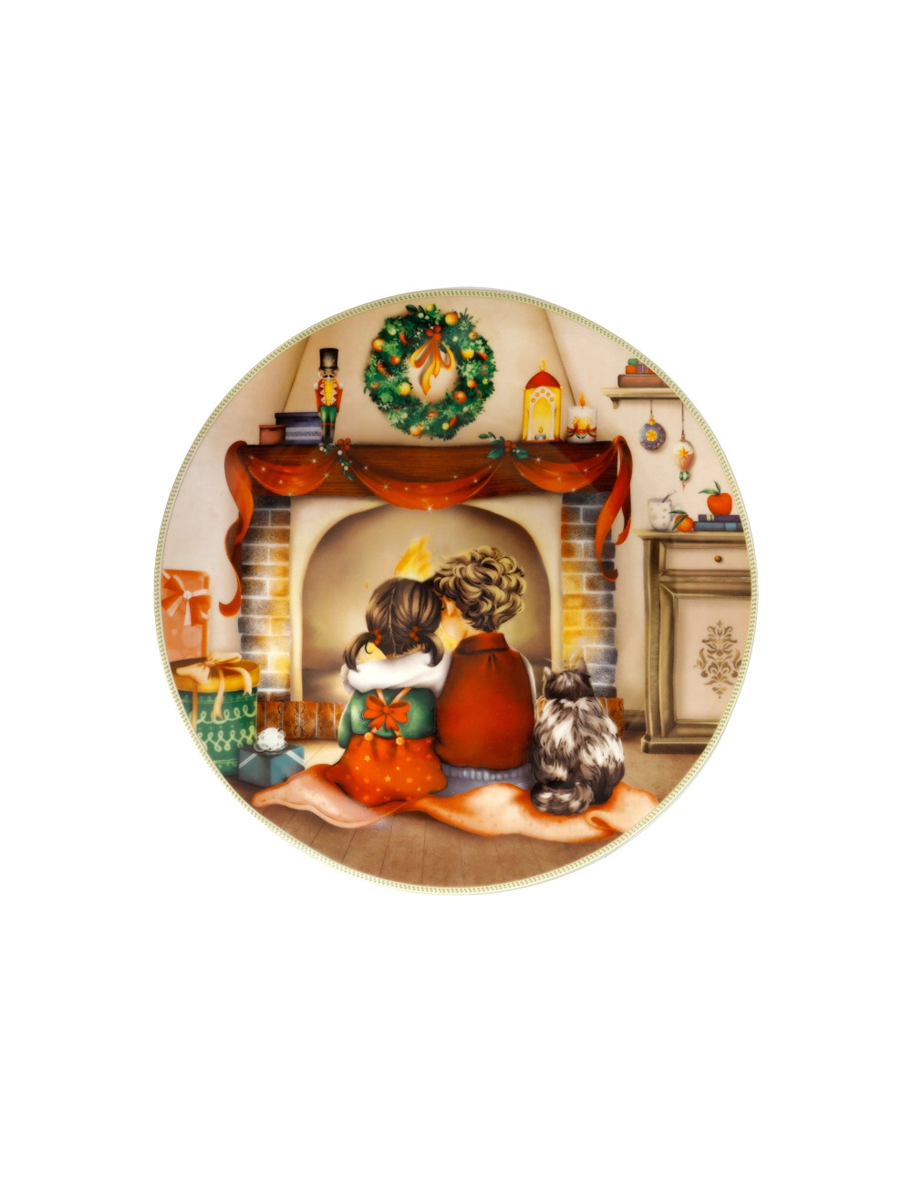 Piatto Cuccioli (bimbi caminetto) in ceramica 