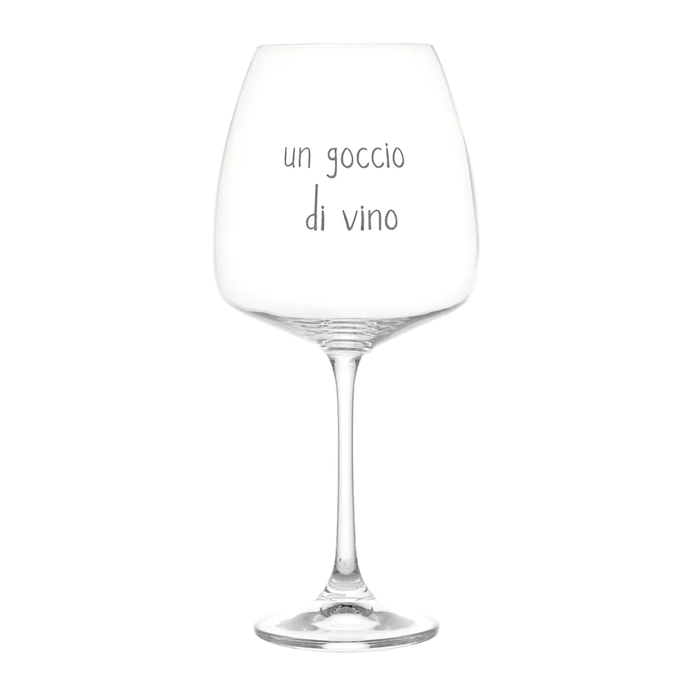 Set 2 calici vino "Un goccio di vino" 77cl 