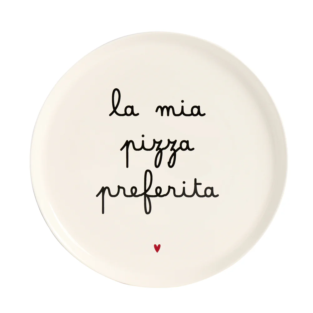 Piatto pizza ceramica "La mia pizza preferita"