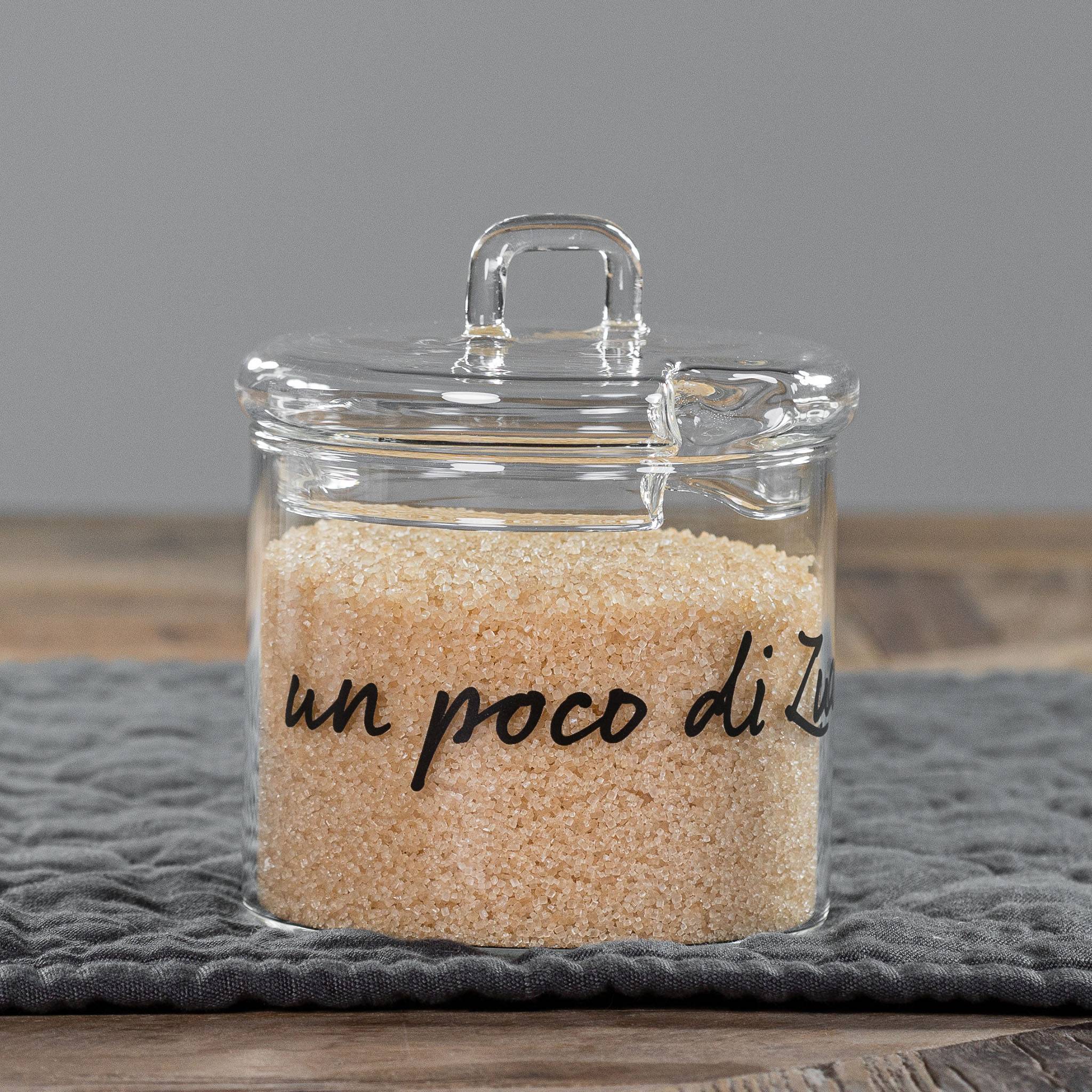 Zuccheriera vetro "Un poco di zucchero"