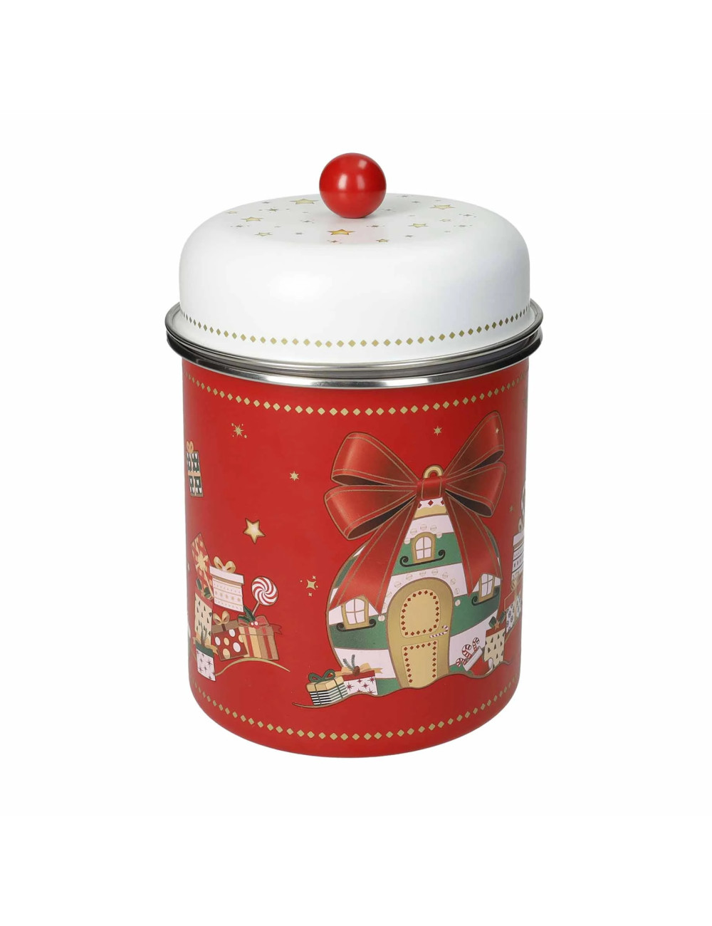 Barattolo Elfomagia rosso in metallo 