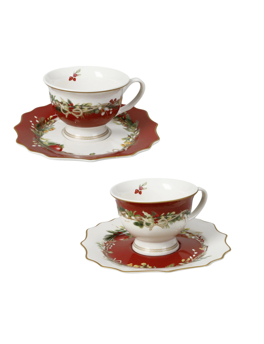 Set 2 tazzine caffè Carol in ceramica 