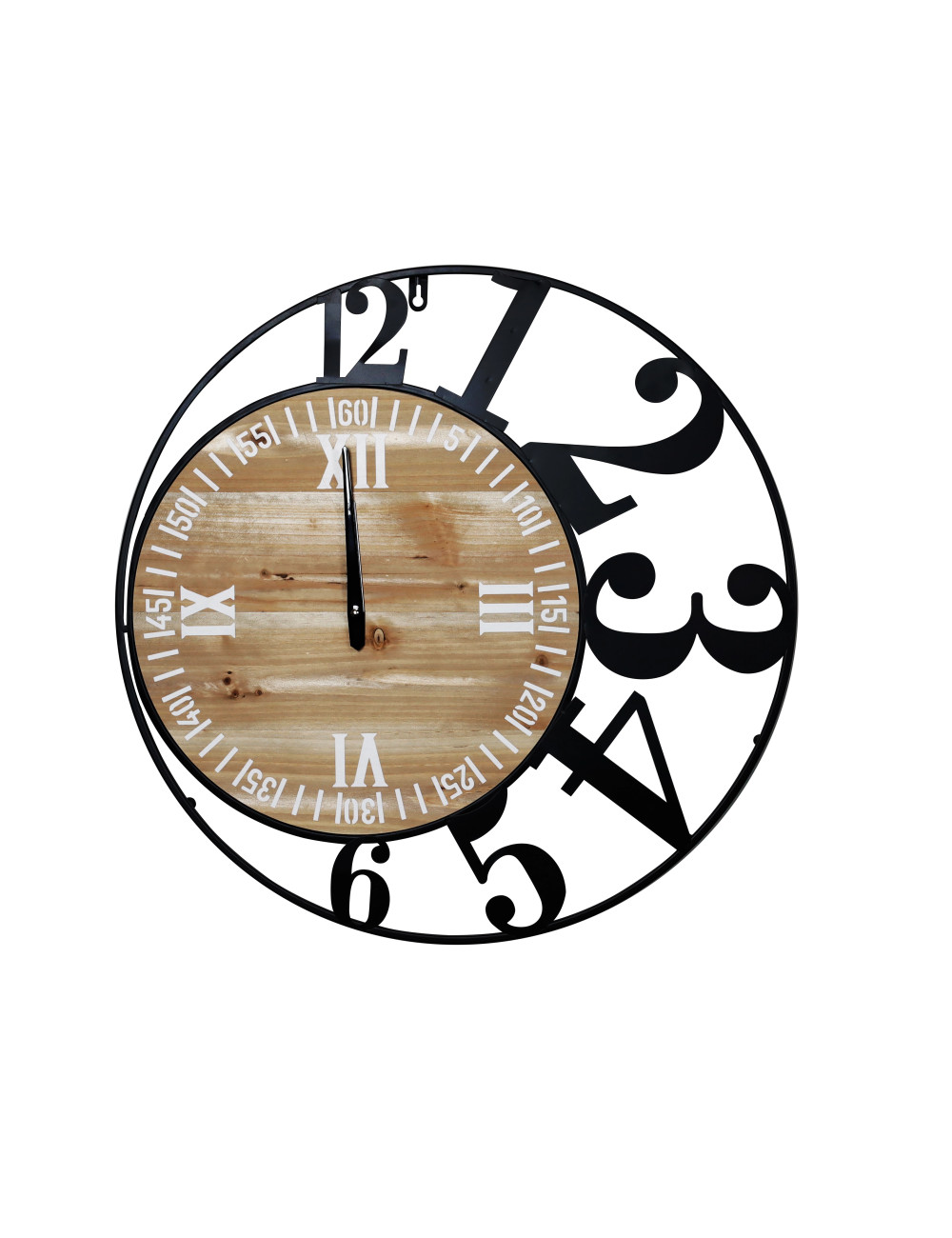 Orologio industrial number  metal/legno 